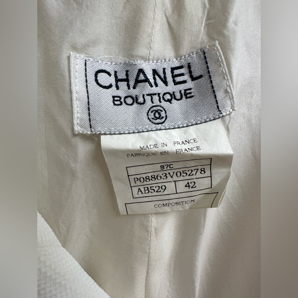 Chanel White Wide-Leg Trousers 1997 - Picture 5 of 15